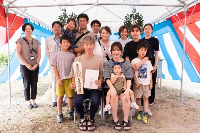 福岡県三井郡大刀洗町04　注文住宅建築現場リポート①　～地鎮祭～