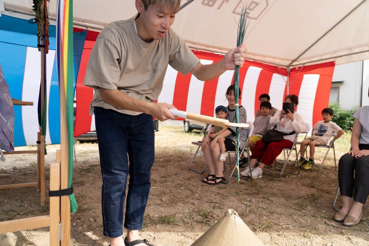 福岡県三井郡大刀洗町04　注文住宅建築現場リポート①　～地鎮祭～