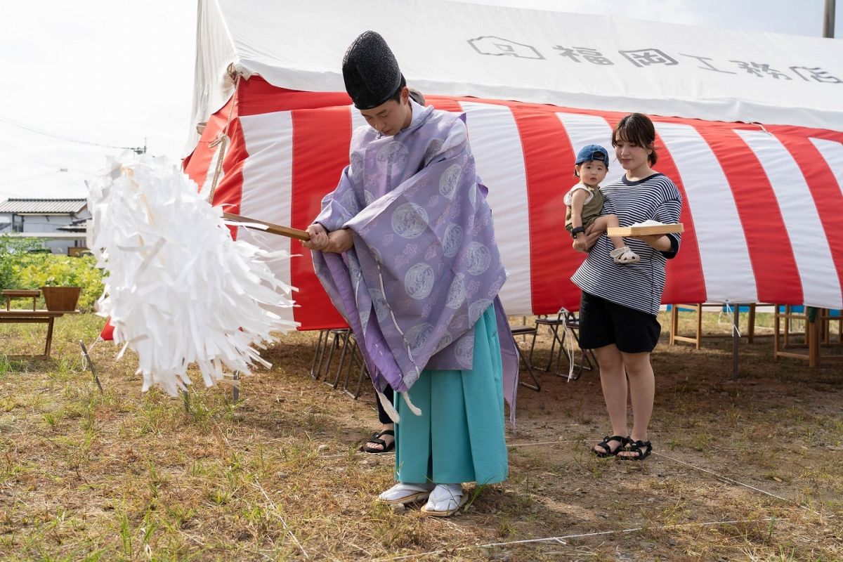 「三井郡大刀洗町04」注文住宅現場リポート①【地鎮祭】