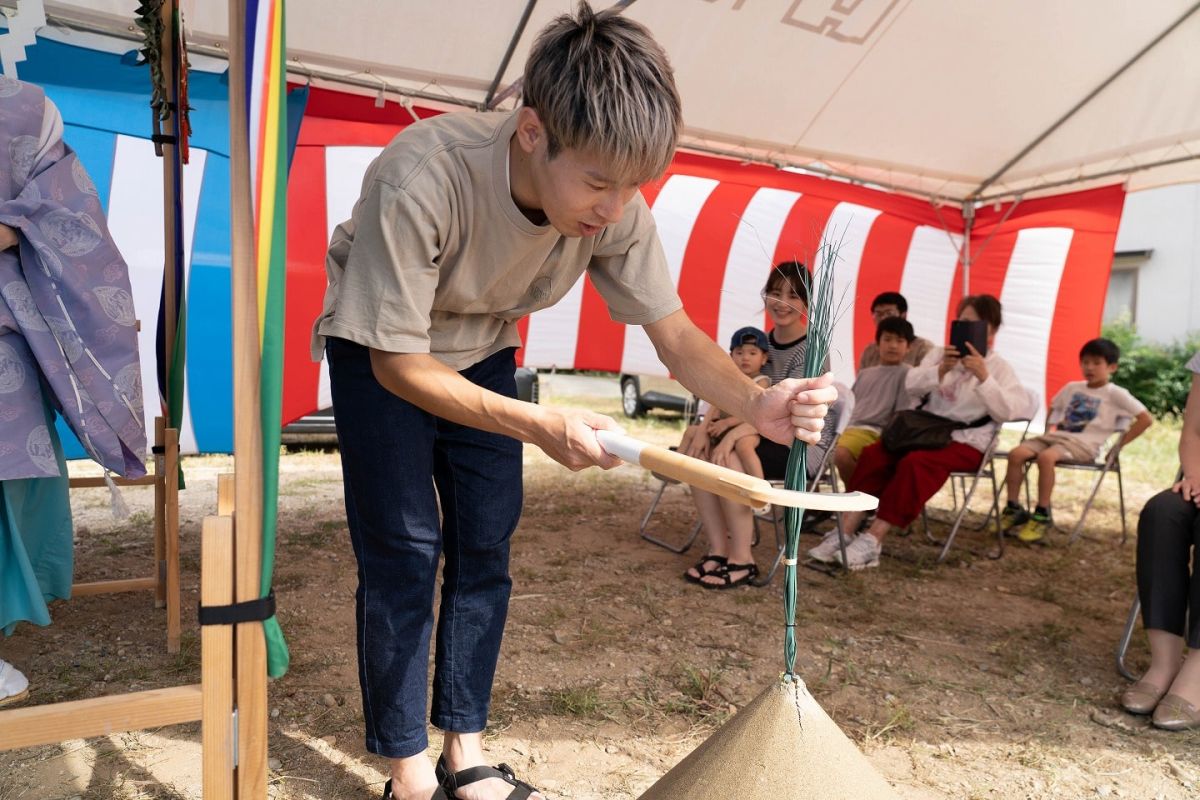 福岡県三井郡大刀洗町04　注文住宅建築現場リポート①　～地鎮祭～