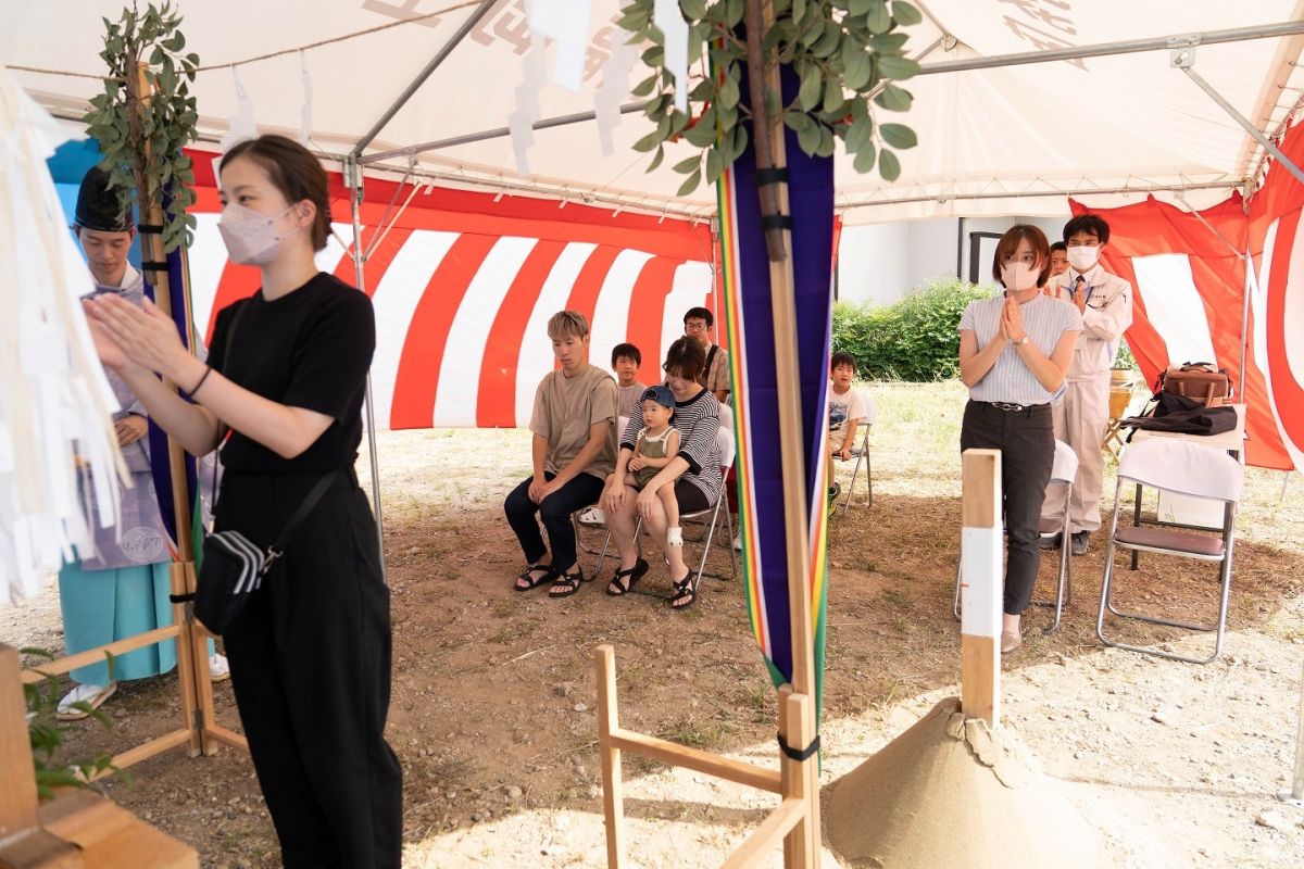 「三井郡大刀洗町04」注文住宅現場リポート①【地鎮祭】