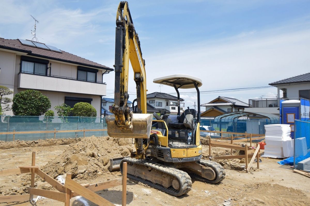 福岡県春日市13　注文住宅建築現場リポート②　～基礎工事・根切～