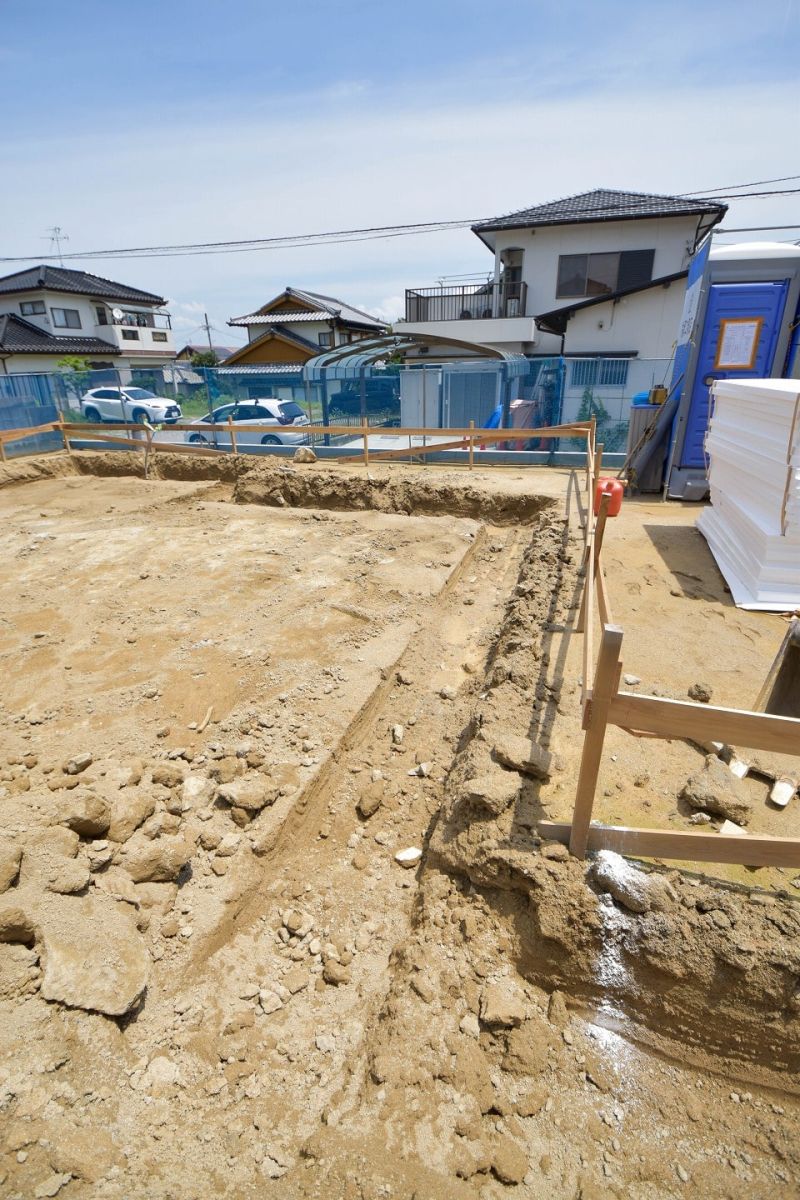 福岡県春日市13　注文住宅建築現場リポート②　～基礎工事・根切～