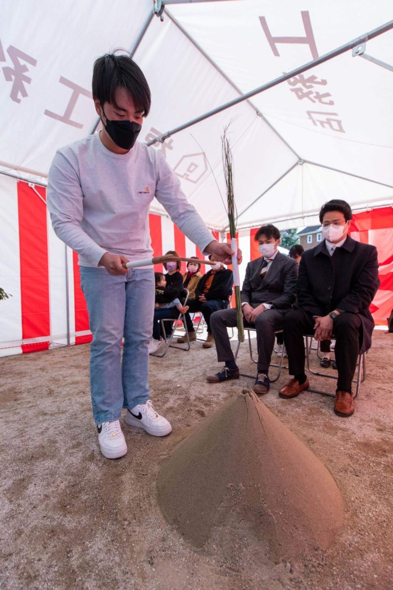 「福岡市南区柏原05」注文住宅現場リポート①【地鎮祭】