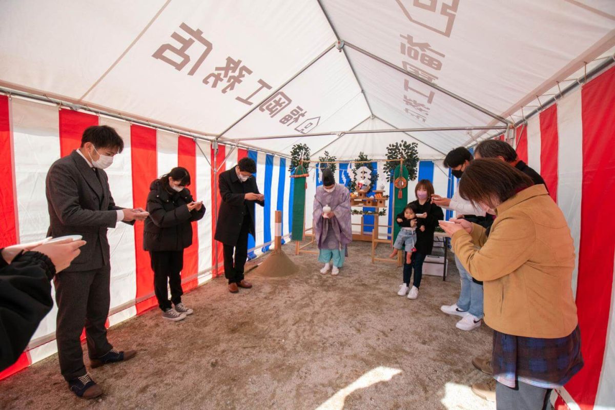 「福岡市南区柏原05」注文住宅現場リポート①【地鎮祭】