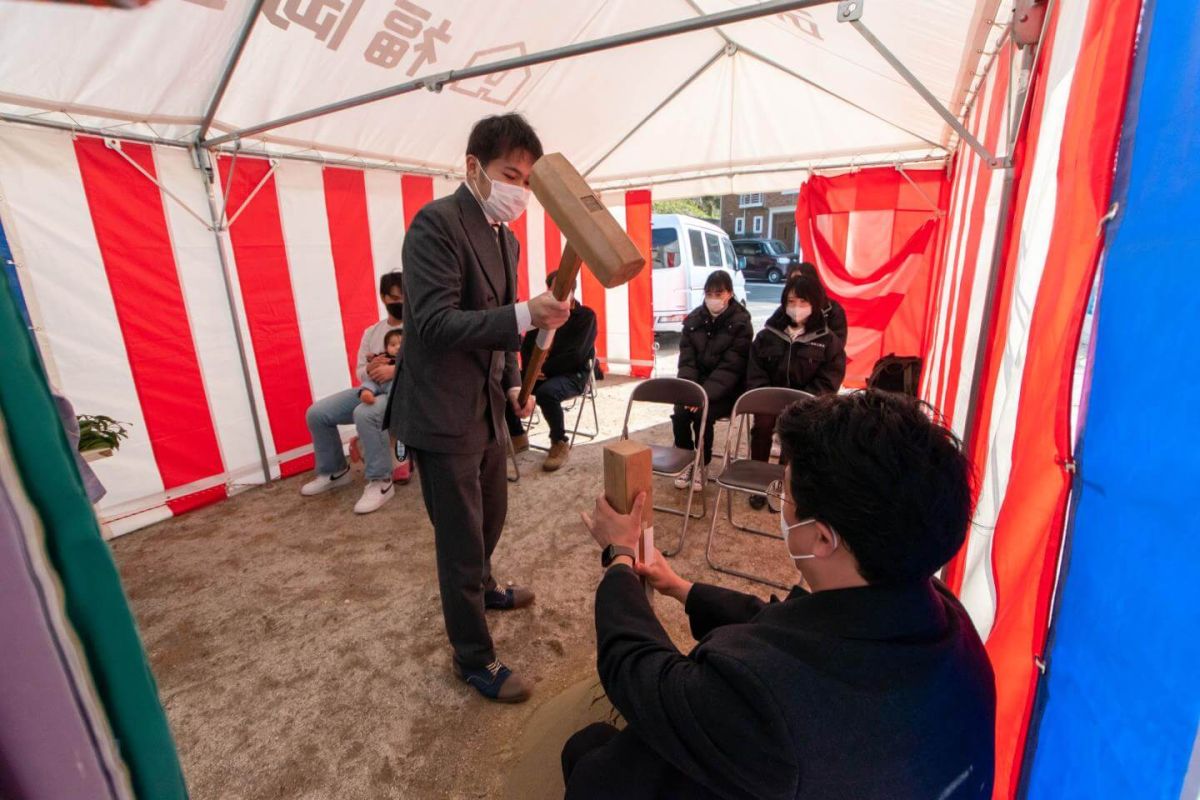 福岡県福岡市南区柏原05　注文住宅建築現場リポート①　～地鎮祭～