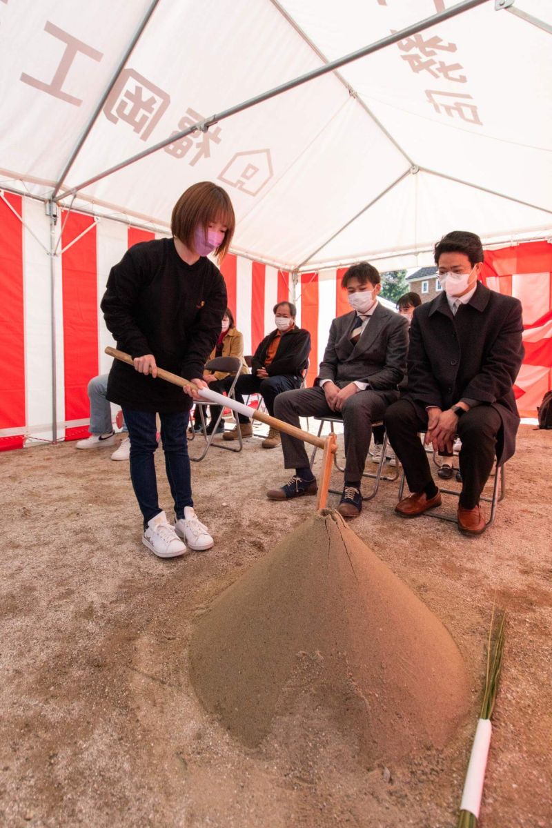 福岡県福岡市南区柏原05　注文住宅建築現場リポート①　～地鎮祭～