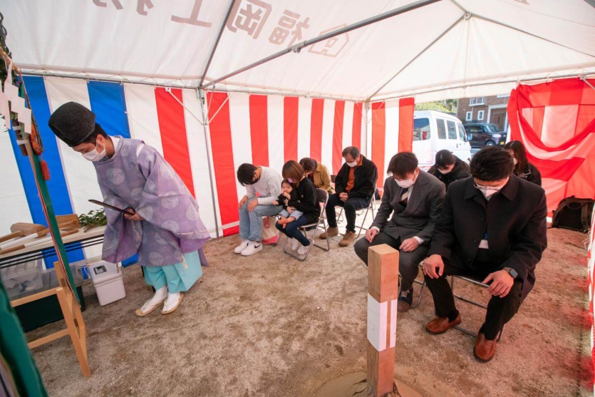 福岡県福岡市南区柏原05　注文住宅建築現場リポート①　～地鎮祭～