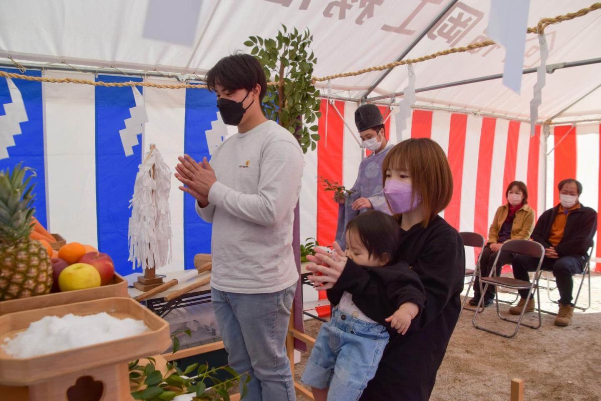 「福岡市南区柏原05」注文住宅現場リポート①【地鎮祭】