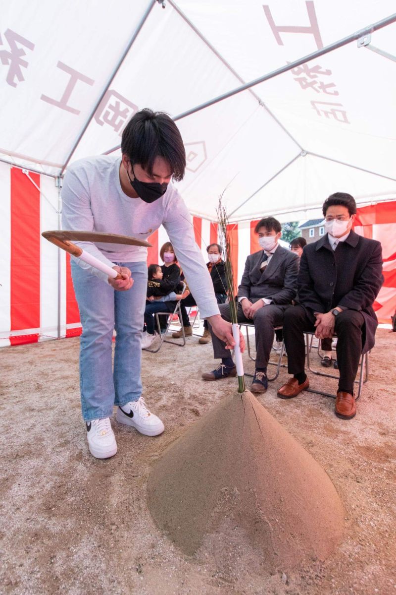 「福岡市南区柏原05」注文住宅現場リポート①【地鎮祭】
