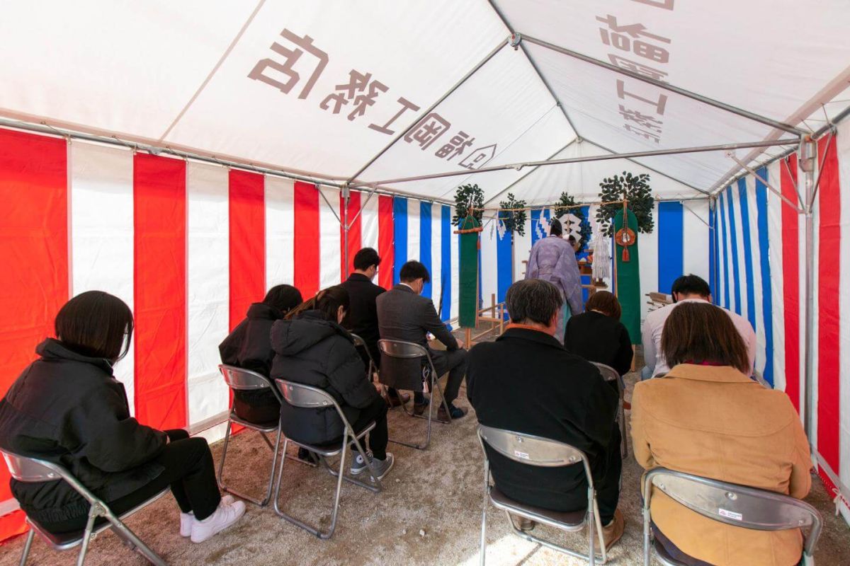 「福岡市南区柏原05」注文住宅現場リポート①【地鎮祭】