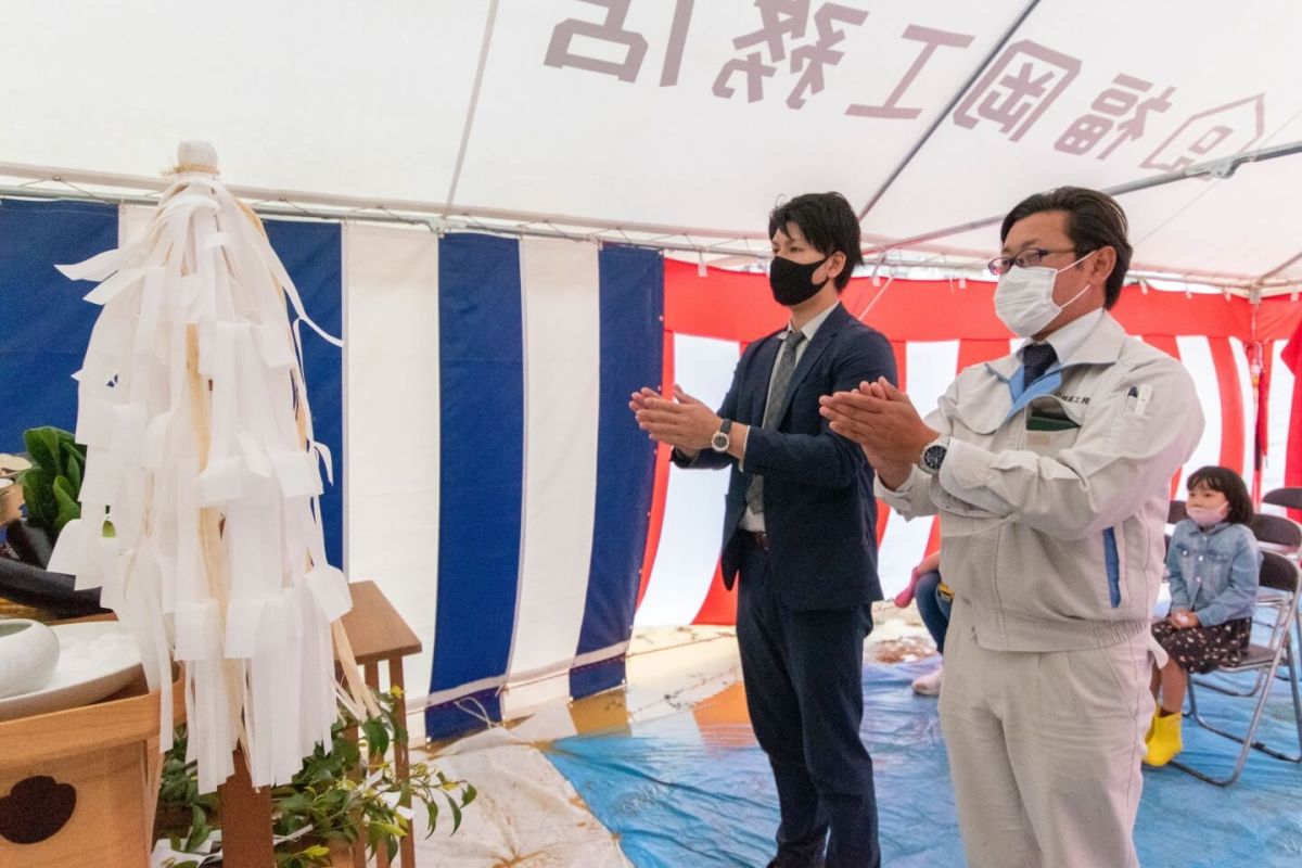 「福岡市東区10」注文住宅現場リポート①【地鎮祭】