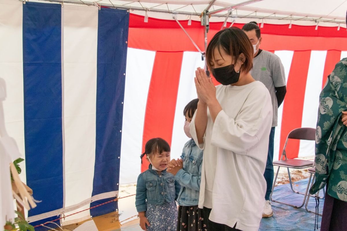 福岡県福岡市東区10　注文住宅建築現場リポート①　～地鎮祭〜