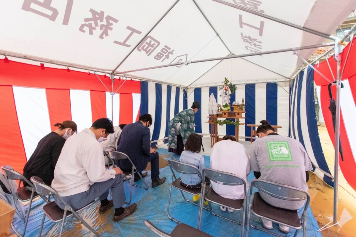 福岡県福岡市東区10　注文住宅建築現場リポート①　～地鎮祭〜