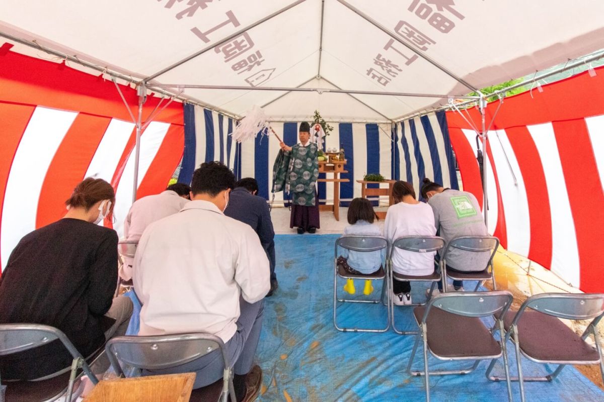 福岡県福岡市東区10　注文住宅建築現場リポート①　～地鎮祭〜