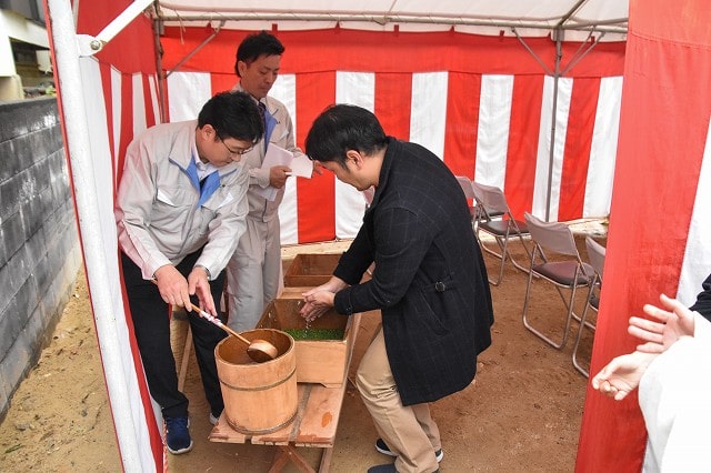 福岡市南区18　注文住宅建築現場リポート①　～地鎮祭～