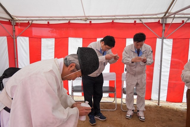 福岡市南区18　注文住宅建築現場リポート①　～地鎮祭～