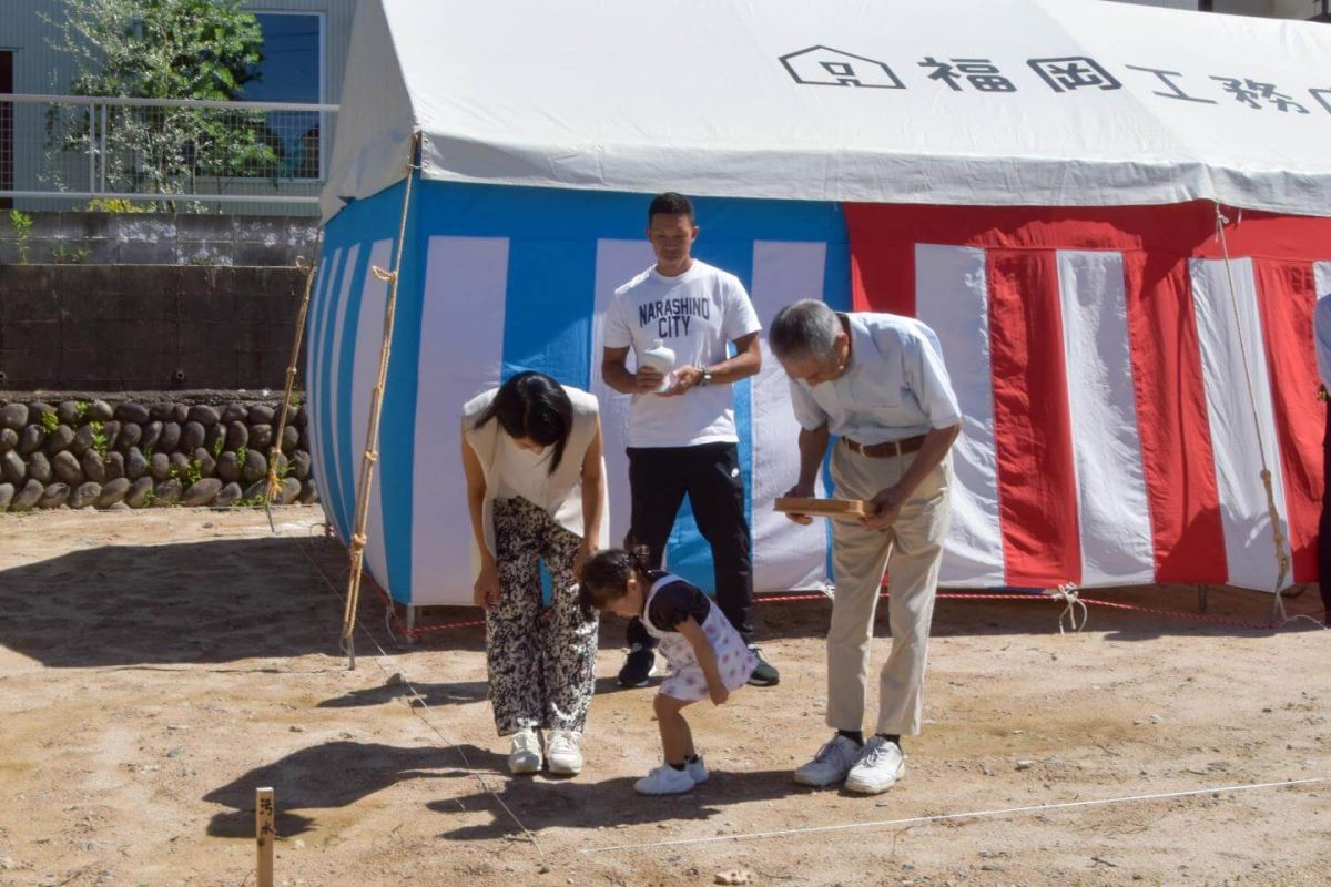 福岡県太宰府市11　注文住宅建築現場リポート①　～地鎮祭～