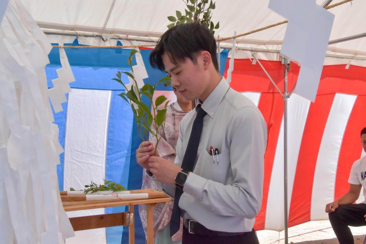 「太宰府市11」注文住宅現場リポート①【地鎮祭】
