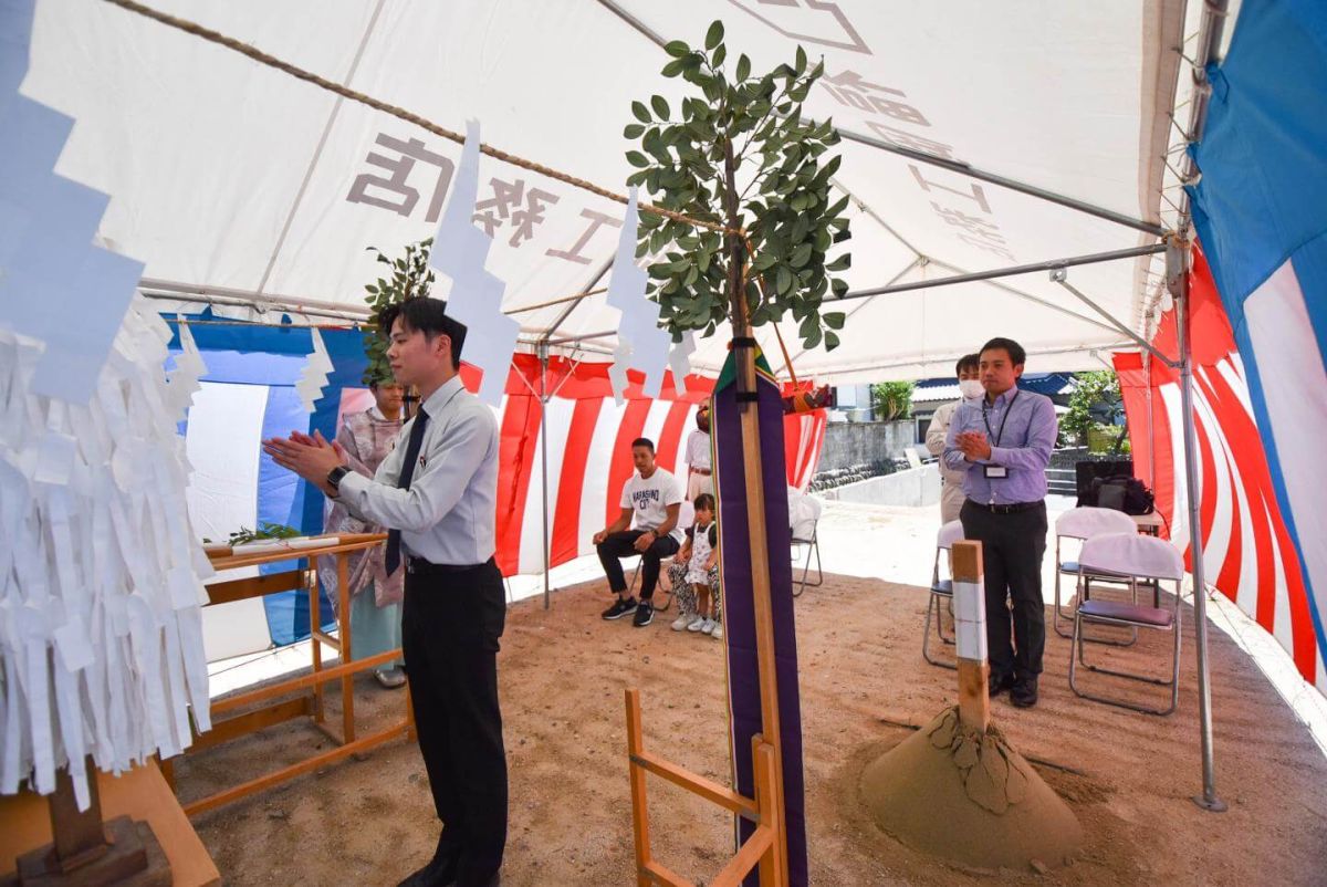 福岡県太宰府市11　注文住宅建築現場リポート①　～地鎮祭～