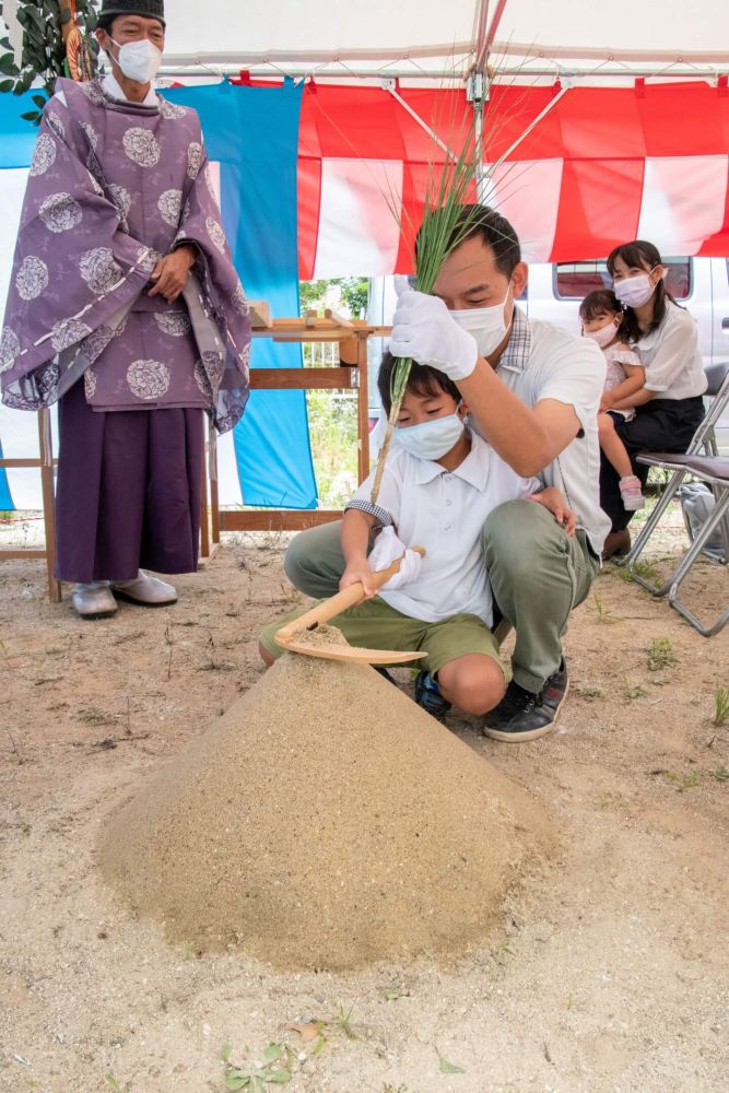 福岡県太宰府市08　注文住宅建築現場リポート①　～地鎮祭～