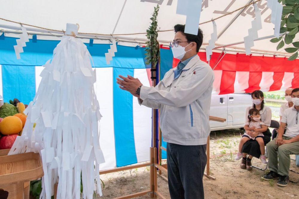 福岡県太宰府市08　注文住宅建築現場リポート①　～地鎮祭～