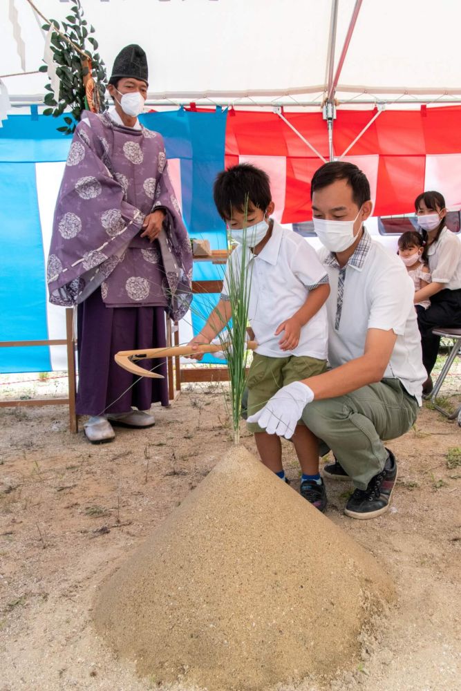 福岡県太宰府市08　注文住宅建築現場リポート①　～地鎮祭～