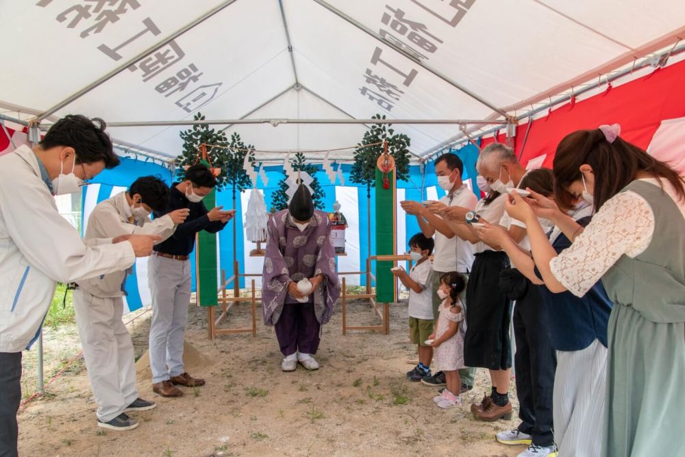 福岡県太宰府市08　注文住宅建築現場リポート①　～地鎮祭～