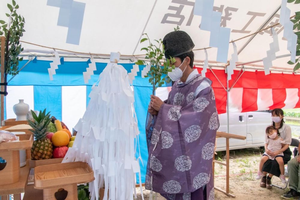 福岡県太宰府市08　注文住宅建築現場リポート①　～地鎮祭～