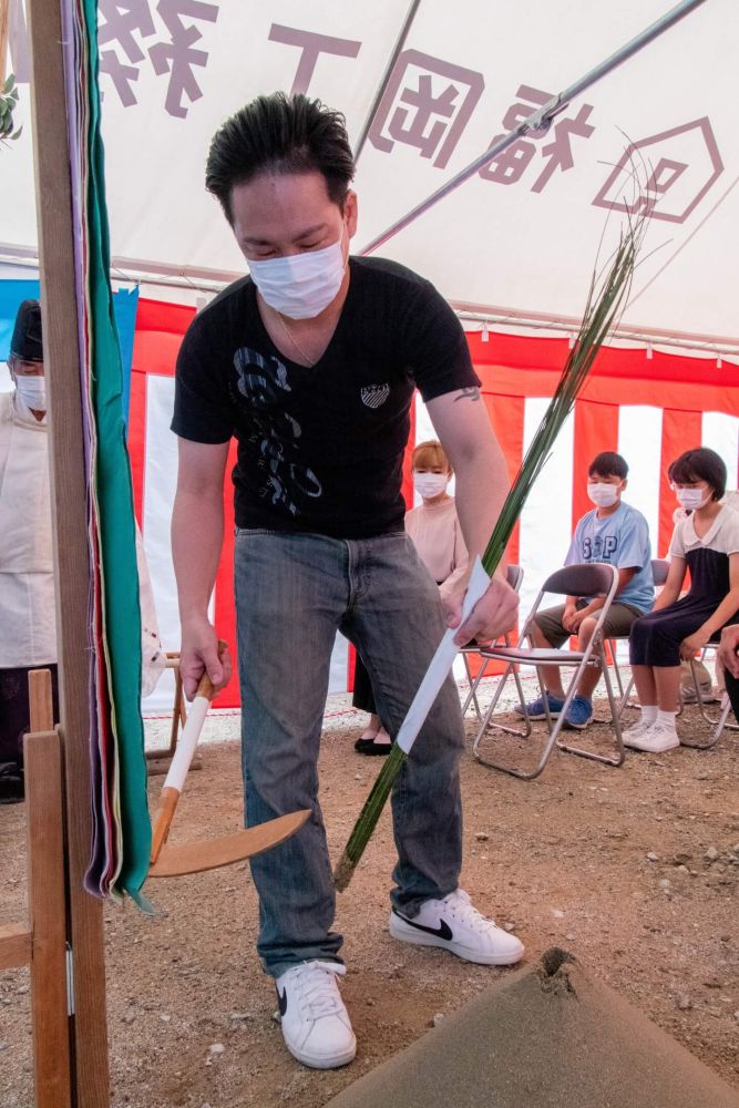 福岡市南区24　注文住宅建築現場リポート①　～地鎮祭～