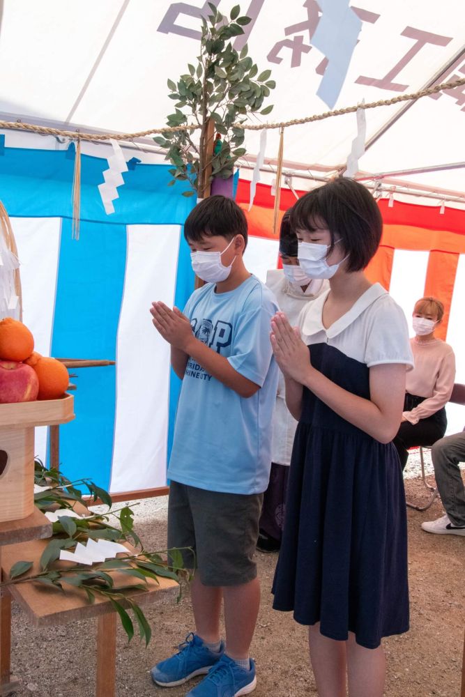 福岡市南区24　注文住宅建築現場リポート①　～地鎮祭～