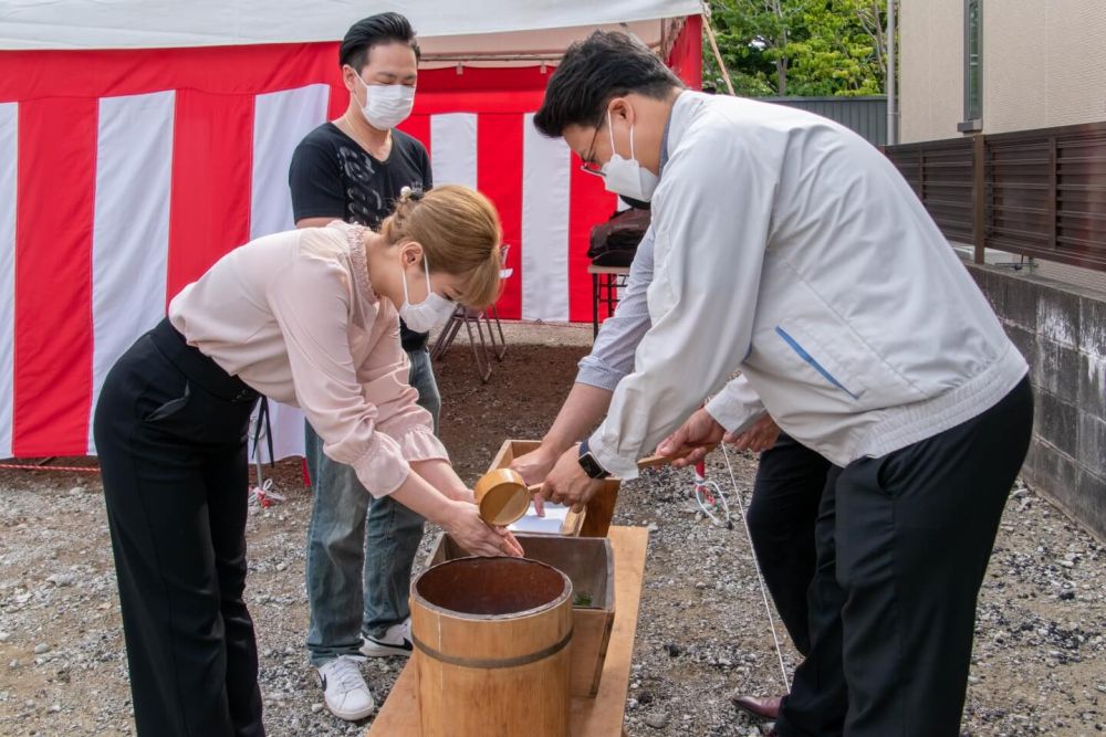 福岡市南区24　注文住宅建築現場リポート①　～地鎮祭～