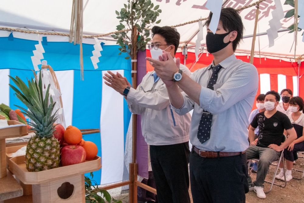 「福岡市南区24」注文住宅現場リポート①【地鎮祭】