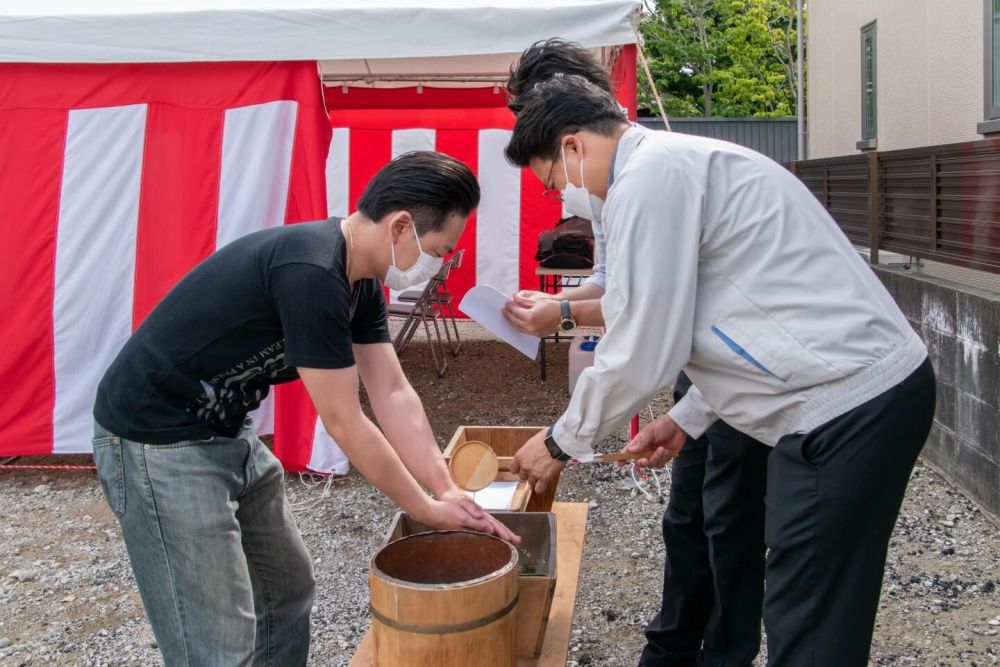 福岡市南区24　注文住宅建築現場リポート①　～地鎮祭～