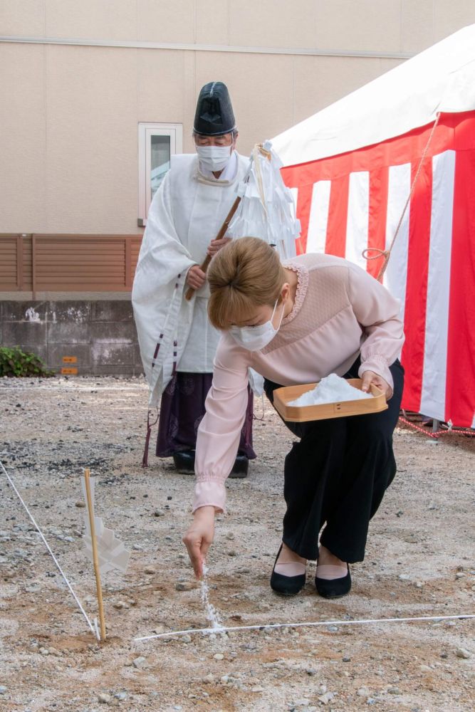 福岡市南区24　注文住宅建築現場リポート①　～地鎮祭～