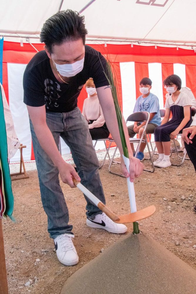 福岡市南区24　注文住宅建築現場リポート①　～地鎮祭～