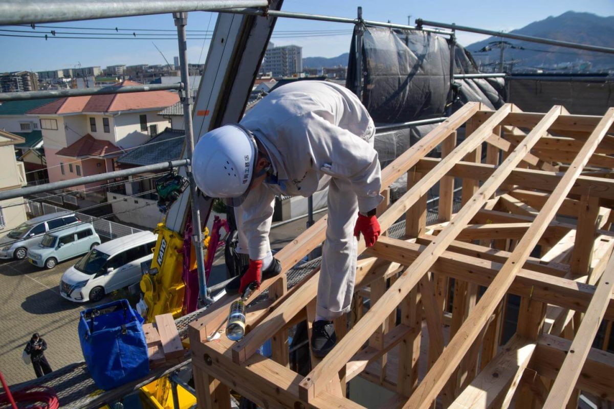 福岡県福岡市城南区10　注文住宅建築現場リポート②　～上棟式・後半～