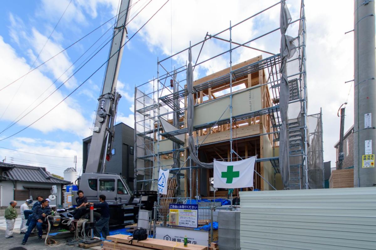 福岡県北九州市若松区02　注文住宅建築現場リポート④　～上棟式～