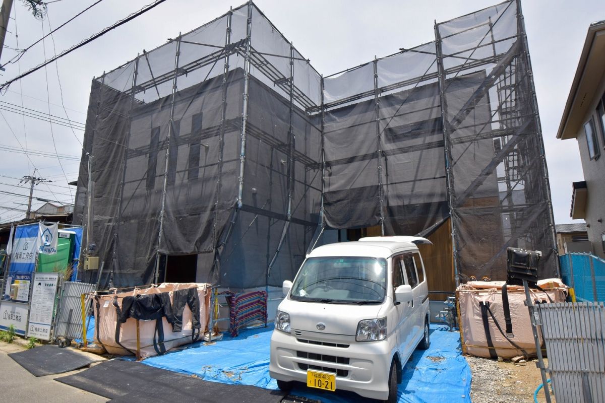 福岡県福岡市早良区10　注文住宅建築現場リポート⑥　～石膏ボード施工完了～