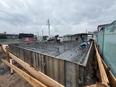 「朝倉郡筑前町06」注文住宅現場リポート②【基礎工事】【配筋】