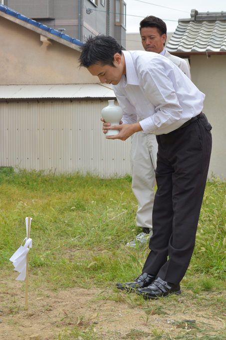 福岡市西区姪浜02　注文住宅建築現場リポート①　～地鎮祭～