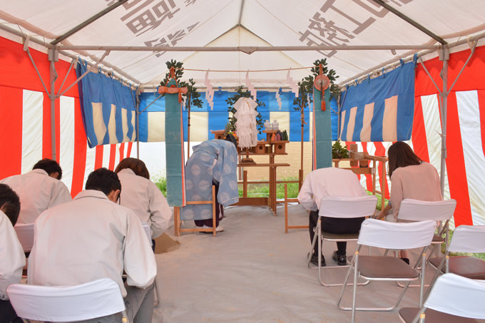「福岡市西区姪浜02」注文住宅現場リポート①【地鎮祭】