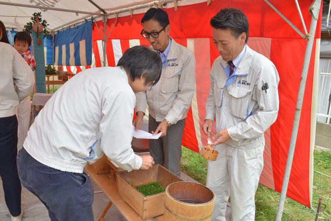 福岡市西区姪浜02　注文住宅建築現場リポート①　～地鎮祭～