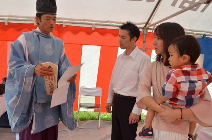 福岡市西区姪浜02　注文住宅建築現場リポート①　～地鎮祭～