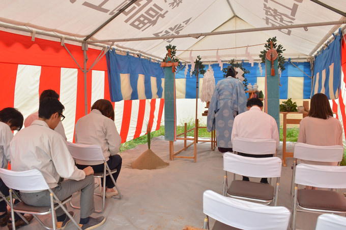 「福岡市西区姪浜02」注文住宅現場リポート①【地鎮祭】