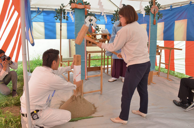 「福岡市西区姪浜02」注文住宅現場リポート①【地鎮祭】