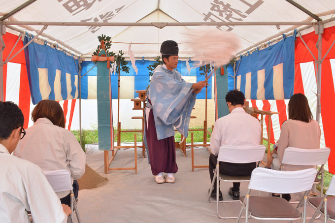 福岡市西区姪浜02　注文住宅建築現場リポート①　～地鎮祭～