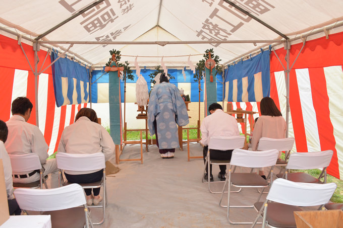 「福岡市西区姪浜02」注文住宅現場リポート①【地鎮祭】