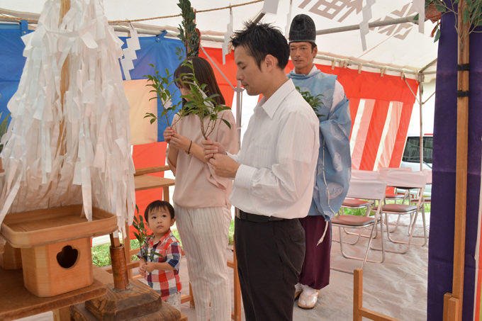 福岡市西区姪浜02　注文住宅建築現場リポート①　～地鎮祭～