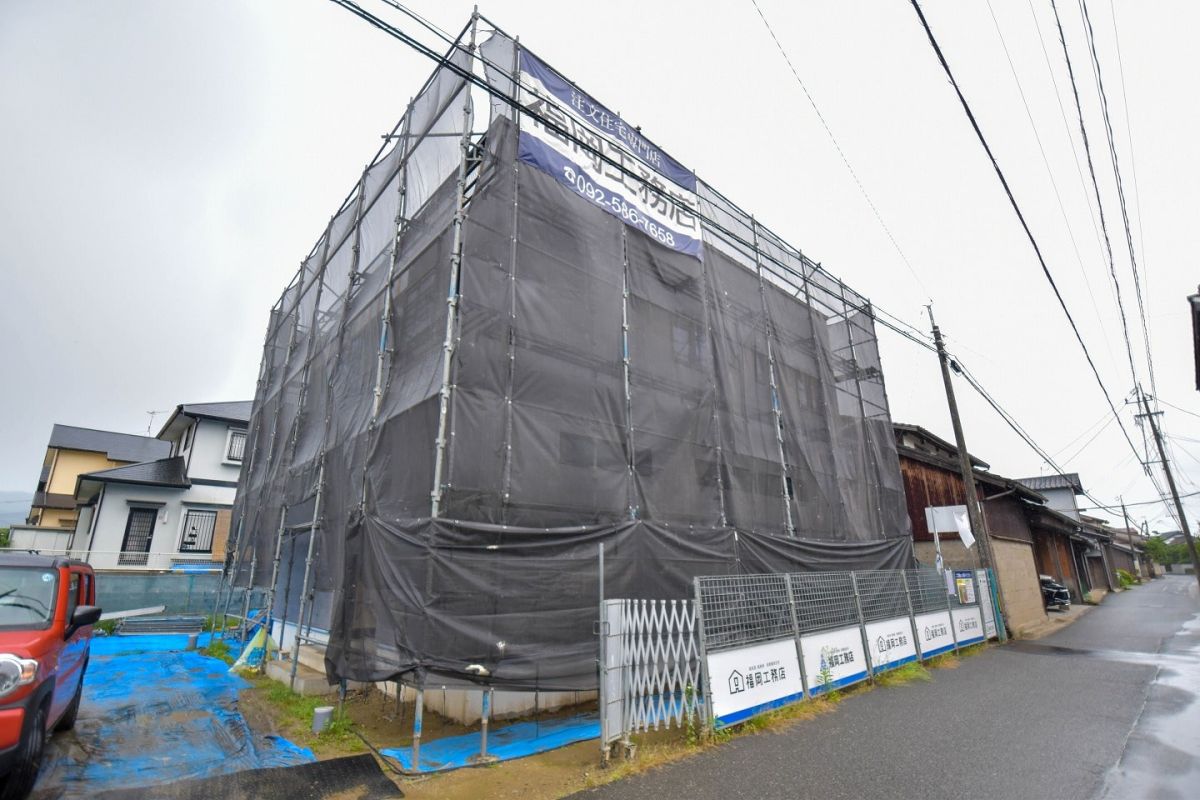 福岡県糸島市05　注文住宅建築現場リポート⑥　～木工事・石膏ボード施工～